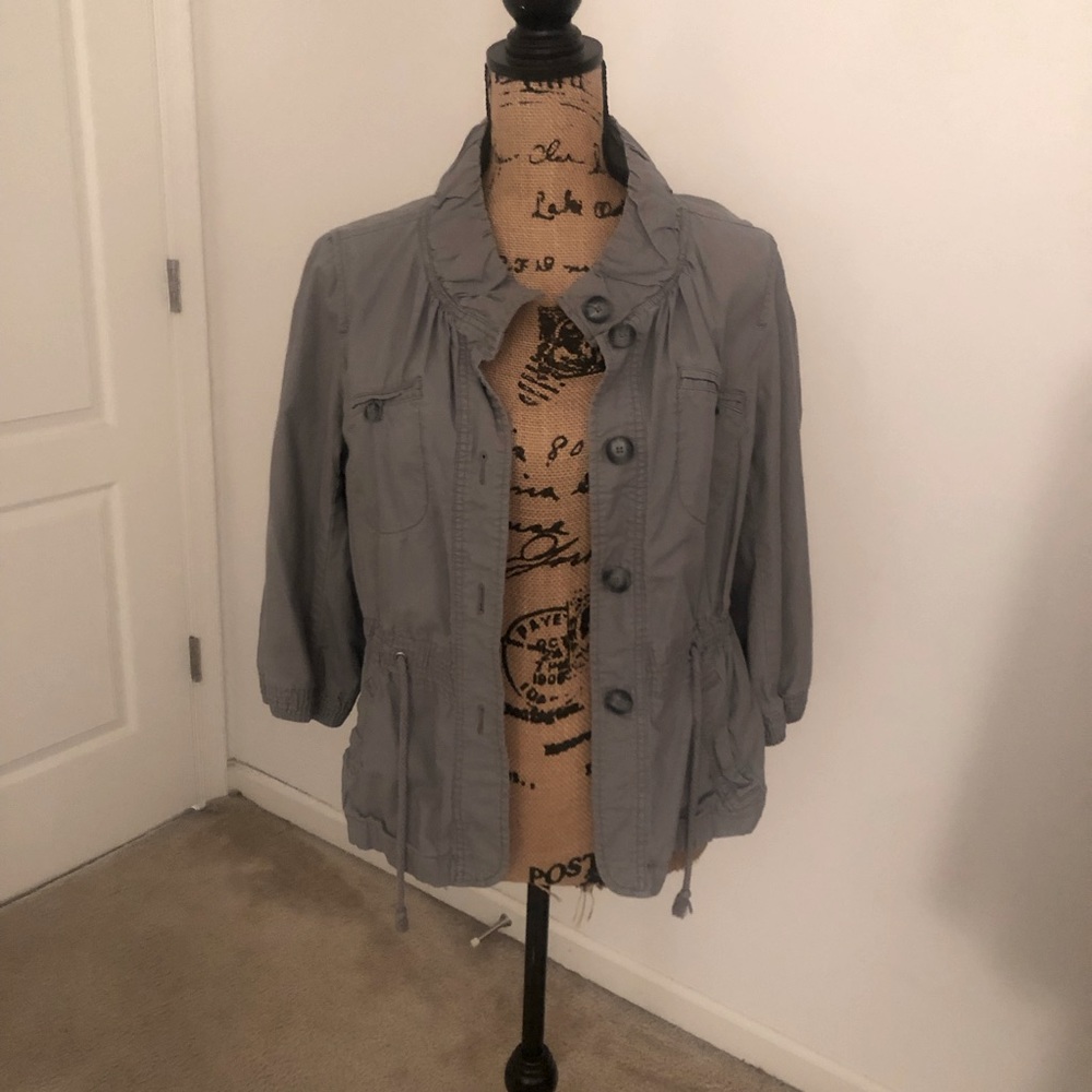 Loft utility jacket in sage.